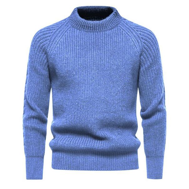 Men's Clothing Retro Thick Sweater Men's Vintage Knit Sweater Winter Warm Thick Cable Pullover Retro Style Casual Turtleneck Wool Blend_viptrois.com