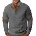 "Men's 3D Jacquard Pullover – Half-Zip Stand Collar (Lightweight, Textured Design)"_viptrois.com