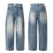 Men's Clothing Washed Blue Jeans For Men And Women Trendy And Versatile Loose And Casual Cleanfit Pants_viptrois.com