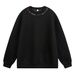 Pulse 380g Heavyweight Crew Neck Sweatshirt For Men, Autumn New Color-Block Rainbow Letter Embroidery Oversized Texture_viptrois.com