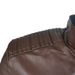 Loom Men Autumn Winter European And American Casual Stand Collar Motorcycle Men's Leather Jacket_viptrois.com