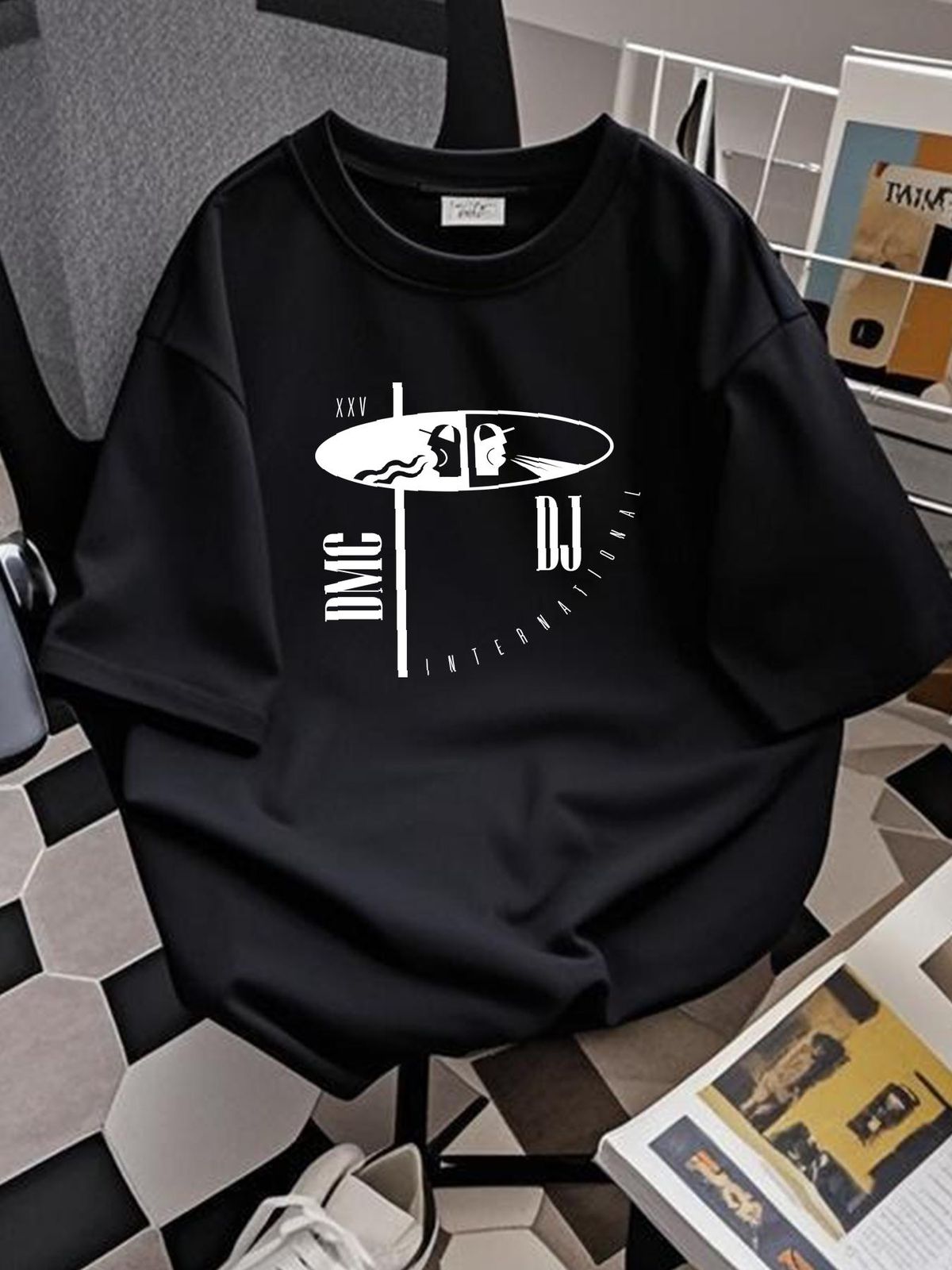 DMC International DJ Competition T-Shirt Unisex Holiday Gift Tee Slightly Casual Breathable Versatile Summer Graphic Fashion Designer Clothes_viptrois.com
