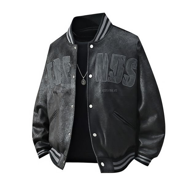 2025 Autumn New American High Street Suede Stand Collar Workwear Pilot Jacket Men's Trendy Brand Zipper Design_viptrois.com