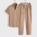 Men's Clothing Casual Sports Suits Short Sleeved Trousers Solid Color Trend T-shirt Sets_viptrois.com
