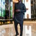 Men's Clothing Wedding Suit 2 Piece Pants Suit Solid Color Round Neck Long Sleeve Festive Style_viptrois.com
