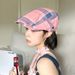 American Style Hot Girl/Spring Summer Reversible Forward Women Thin Plaid Newsboy Cap Men Vintage Hat_viptrois.com