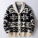 Loom Cross-Border Foreign Trade Men's Clothing European And American Retro Heavy Jacquard Turn-Down Collar Thick Coarse Knit_viptrois.com
