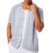 Men's Clothing Casual Knitted Shirt Summer New Style Solid Color Lapel Hollow Breathable Short Sleeved Top_viptrois.com