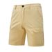 Men's Clothing Summer New European And American Men's Casual Multi Pocket Work Shorts Fashionable Solid Color Cross Border Men's Shorts_viptrois.com