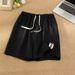 Summer High End Loose Casual Shorts For Men Trendy Brand Simple Lettering Sporty Five-Point Pants_viptrois.com