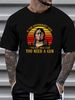 You Need A Gun Sitting Bull Shirt Pro-2nd Amendment T-Shirt Hot!! S-5XL Versatile Slightly Graphic Summer Designer Clothes Fashion Breathable_viptrois.com