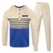 "Men's Waffle-Knit Hoodie & Jogger Set - Striped Casual Loungewear (S-3XL)"_viptrois.com