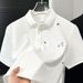 Summer Polo Shirt For Men Trendy Casual Short Sleeve Embroidered Design Turn Down Collar Fashion Top_viptrois.com