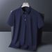 Plus Size Sports Casual Ice Silk Polo Shirt For Men, Summer Loose Fit, Versatile, Breathable, Quick-Dry Short Sleeve_viptrois.com