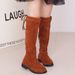 Girls' Over-the-Knee Boots Princess Korean Style Middle and Big Kids High Boots 2023 New Children's Long High Boots Winter_viptrois.com