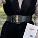 Wide Women Elastic Decorative Belt Dresses Cinching Sweater Versatile Waistband For Down Jackets And Coats Waist Seal_viptrois.com