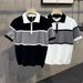 Men's Summer Striped Polo Shirt Short Sleeved Trendy Printed Top For Younger Men_viptrois.com