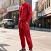 Men's Heavyweight Fleece Crew Neck Sweatshirt Set Autumn Winter Loose Casual Long Sleeve Two Piece Set Sweatshirt And Cargo Pants_viptrois.com