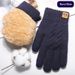 Pulse New Double-Layer Thickened Fleece-Lined Winter Touchscreen Cold-Proof Warm Plush Men's Knitted Gloves Wholesale_viptrois.com