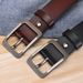 Factory Direct Sales men's pin buckle belt casual all-match cowhide men's belt genuine leather belt men's embossed LOGO_viptrois.com