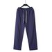 Men's Cotton-Linen Drawstring Pants – Lightweight Straight Fit Summer Trousers In White/Black/Khaki/Navy (S-3XL, Beach & Casual Wear)_viptrois.com