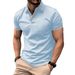 Men's Clothing Size Summer Men's Casual Lapel Line Short Sleeved T Shirt Polo Shirt_viptrois.com