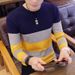 1 2019 Autumn Winter Men's Sweater Knitted Pullover Korean Style Slim Fit Round Neck Youth Dropshipping Foreign Trade_viptrois.com