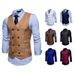 Men's Clothing Fashion Double Breasted Gentleman Formal Vest Men's Casual Vest Vest Jacket_viptrois.com