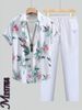 Men's Clothing Casual Fashion Short Sleeved Shirt Trousers Shirt 3D Digital Printing Suit_viptrois.com