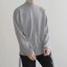 Spring And Autumn Top Half High Collar Bottom Shirt Men's Korean Style Long Sleeve Solid Color Interior Casual T-Shirt_viptrois.com