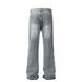 Men's Clothing High Street Washed Loose Wide Leg Large Hole Silhouette Flared Stacked Jeans Jeans_viptrois.com