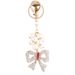 Handmade Series Pearl String Bow Shape Keychain Pendant Metal Diamond Bag Pendant Gift_viptrois.com