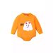 Mother & Kids Foreign Trade Infant And Toddler Towel Embroidery Halloween Long Sleeved Triangle Romper Crawling Clothes_viptrois.com