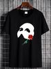 Vintage Phantom Of The Opera 1980 Mask & Rose Black T Shirt Adult Size Medium Breathable Top For Everyday Wear Designer Clothes Streetwear Stylish_viptrois.com