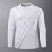 Men's Performance Long Sleeve T-Shirt – Moisture-Wicking Workout Top For Running & Gym (Black/Deep Blue/Heather Gray/White)_viptrois.com