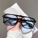 Lightweight Double Beam Ocean Film Sunglasses, New Driving Sunshades, Fashionable Box Sunscreen Sunglasses_viptrois.com