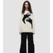 "Oversized Abstract Print Crewneck Sweater – Unisex Loose Knit Pullover For Couples (Autumn/Winter)"_viptrois.com