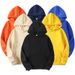 Spring And Autumn Men's Classic Blank Edition Solid Color Fleece Jacket Teen Trendy Hoodie Men_viptrois.com