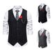 Men's Vintage Striped Vest Men's Best Man Single-breasted Vest_viptrois.com