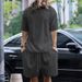 2024 European And American Summer Men's Clothing Solid Color Large Size Loose Suit Short-sleeved Shorts Solid Color Casual Suit Men_viptrois.com