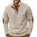 2025 Men's Best-Selling Autumn New Casual Stand Up Collar Long Sleeved Pit Stripe Corduroy Color Blocked Slim Fit Hoodie_viptrois.com