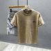 Fashion Trendy Brand Short-sleeved T-shirt Men's 2025 Summer New Loose Half-sleeved Casual Versatile Handsome Crew Neck Top_viptrois.com