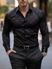 Men's Clothing Spring And Autumn Men's Shirt Youth Breathable Formal Wear Anchor Print Thin Men's Long Sleeved Shirt_viptrois.com