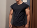 New Slim Fit Elastic Quick-Dry Short Sleeve Summer Men's Fitness Crew Neck Training Running Sports T-Shirt_viptrois.com