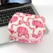 Halloween Pink Pumpkin Bow Large Capacity Cosmetic Bag Storage Bag Quilted_viptrois.com