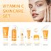 Vitamin C Skincare Set, 6 In 1 Complete Facial Care Kit With Cleanser, Serum, Cream, Toner, Eye Cream And Sun Lotion -_viptrois.com