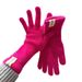 Dopamine Long Gloves For Women In Autumn Winter, Thickened And Warm, Pure Color Wool Blend Knit Cycling Five Finger Set_viptrois.com