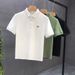Men's Clothing High End Trendy Men's Half Sleeved Summer New Polo Shirt Men's Trendy Brand Short Sleeved Youth Personality Men's Collared T Shirt_viptrois.com