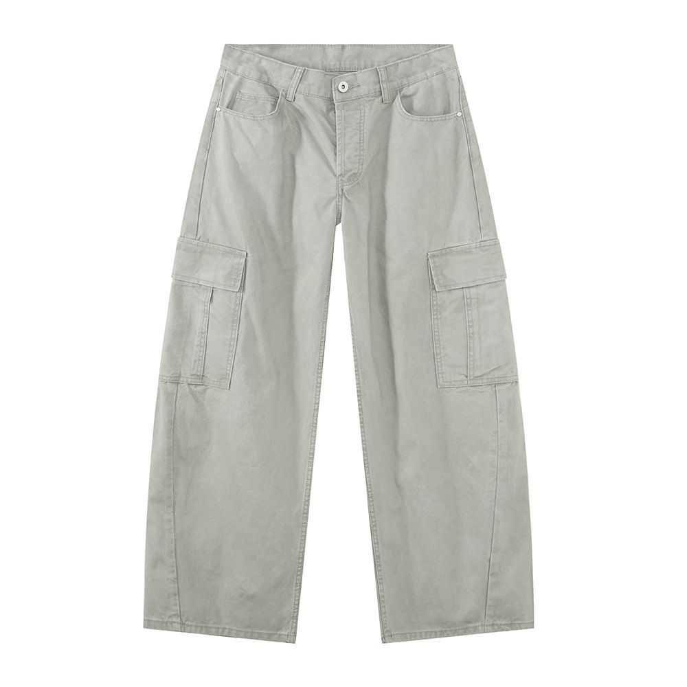 Men's Clothing Street Jacket Fashionable Wide Leg Scimitar Pants Workwear Denim Suit_viptrois.com
