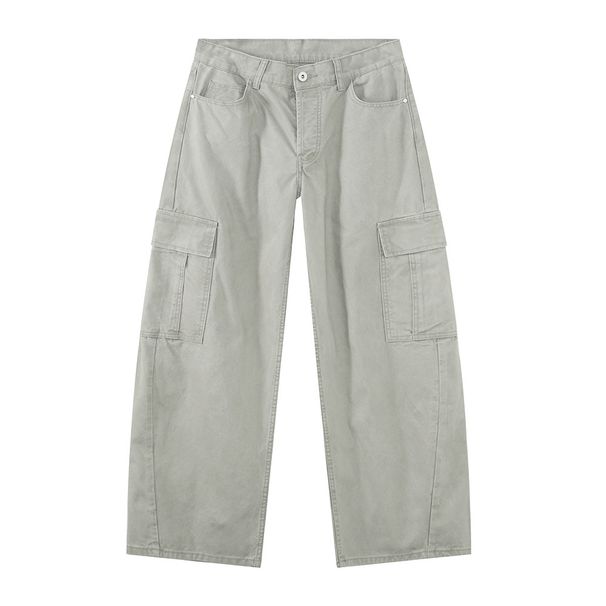 Men's Clothing Street Jacket Fashionable Wide Leg Scimitar Pants Workwear Denim Suit_viptrois.com
